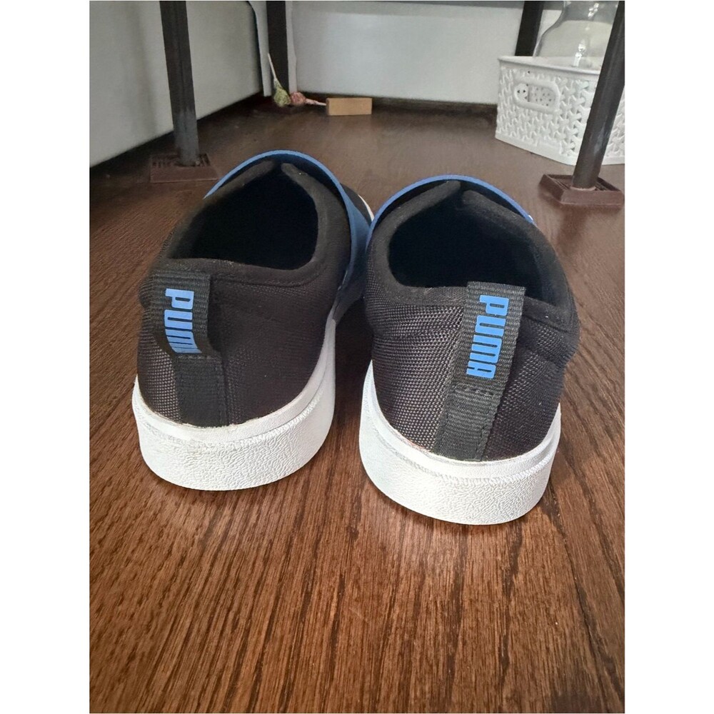 Puma Kids Black Royal Blue Softride Slip On Sneakers NWOT Size 5C - Picture 7 of 7